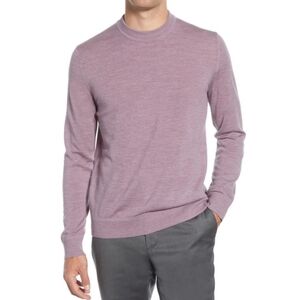 Ted Baker London Wool Blend Crewneck Sweater Mens 6 Purple Minimalist Retro